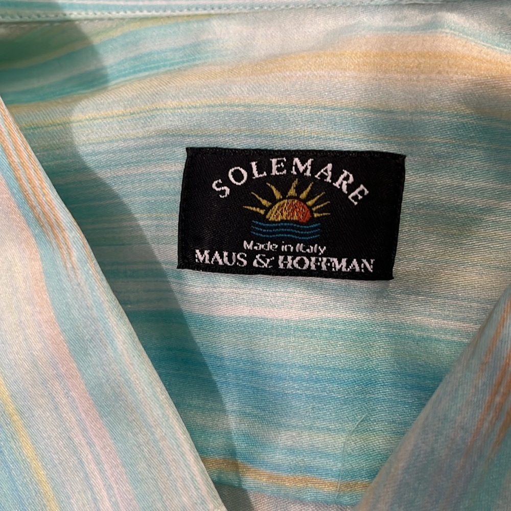 Solemare Maus & Hoffman Watercolor Button Down Size Large.  NWT - Picture 4 of 8